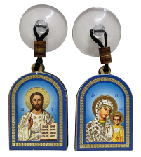 ПОДВЕСКА двусторонняя на присоске   5/3см   Пластмасса Литография 