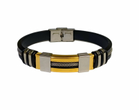 БРАСЛЕТ   21см   Каучук+Медичний сплав