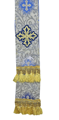 ЗАКЛАДКА для ЄВАНГЕЛІЄ Блакитна 8/140см Парча 