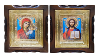 Пара Вседержитель  Казанская   ↕19см ↔17см Литография 