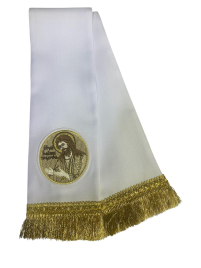 ЗАКЛАДКА для ЄВАНГЕЛІЄ Біла Іоан Хреститель10/140см Габардин Вишивка