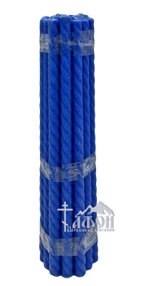 1кгСвечи   СИНИЕ Парафиновые Спиральные   Количество-21шт