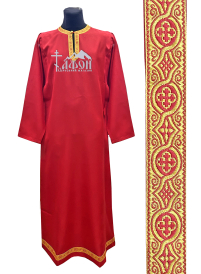 ПІДРИЗНИК   Червоний   р46/д152см   Габардин Галун 