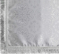 СКАТЕРТИНА   Біла   ↕140см ↔140см   Парча