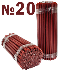2кгСвечи    80%ВОСКОВЫЕ   №20 КРАСНЫЕ  Количество - 100шт