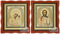 Пара Вседержитель  Казанська   ↕26.5см ↔23.5см Літографія   №61-ж