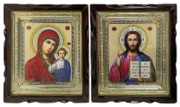 Пара Вседержитель  Казанська   ↕24см ↔21см Літографія   №27-ч