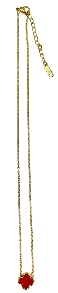 Підвіска  «Конюшина»  Червона  50см  Медичний сплав