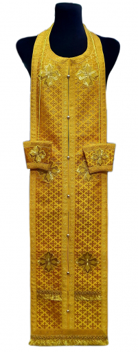 Требний набір ЄПИТРАХИЛЬ і ПОРУЧІ Жовтий Парча 