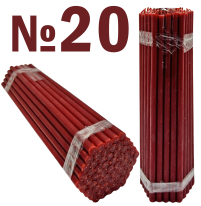 1кгСвечи    80%ВОСКОВЫЕ   №20 КРАСНЫЕ   Количество - 60 шт