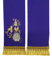 ЗАКЛАДКА для ЄВАНГЕЛІЄ Фіолетова 10/140см Габардин Вишивка