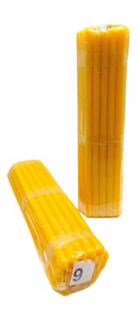 1кгСвечи ПАРАФИНОВЫЕ Желтые №09К   Количество-26шт
