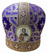 МИТРА   Фіолетове - золото віфлиємська  Розмір 58  Парча  