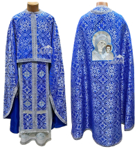 Облачення  Синє  52р/д145см   Парча "Трояндочки"