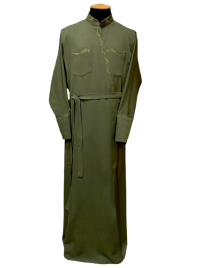 Подрясник греческий Хаки Габардин 52р Вышивка Колос