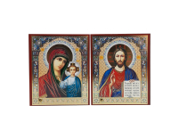 Пара Вседержитель и Казанская   15,5/18,5см
