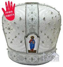 МИТРА   Белая   Размер 58   Парча  