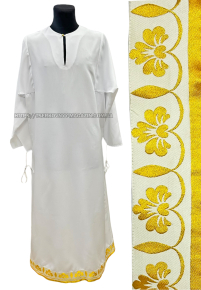 ПІДРИЗНИК   Білий   р54/155см   Габардин Вставка із грецької тканини 