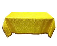 СКАТЕРТЬ   Желтая   ↕120см ↔120см  Парча 