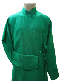 Підрясник грецький   Зелений 56р   Габардин   Вишивка  "Гілочка"