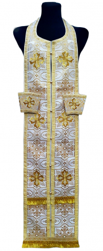 Требний набір ЄПИТРАХИЛЬ і ПОРУЧІ Білий Парча