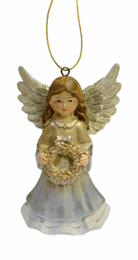 СТАТУЕТКА   ЯНГЛОЛ з віночком  ↕9,5см ↔5,5см   