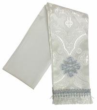 ЗАКЛАДКА для ЄВАНГЕЛІЄ Біла 10/100см Парча