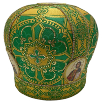 МИТРА   Зелена   Розмір 61   Парча  