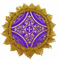 ПОДСТАВКА под подсвечник Фиолетовая 16см Парча