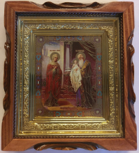 СТРІТЕННЯ ГОСПОДНЄ   ↕19см ↔17см Дерево Літографія №23