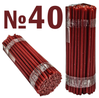 1кгСвечи    80%ВОСКОВЫЕ   №40 КРАСНЫЕ  Количество - 100шт
