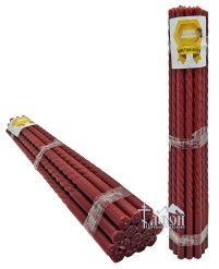 1кгСвечи 100%ВОСКОВЫЕ Красные Спиральные   Количество-16шт 