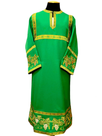 СТИХАРЬ   Зелений   д130см   Габардин   Вишивка 