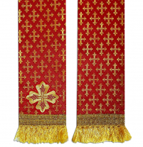 ЗАКЛАДКА для ЄВАНГЕЛІЄ Червона 10/140см Парча 