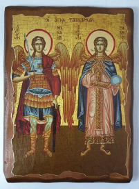 МИХАЇЛ і ГАВРИЇЛ   ↕23см ↔17см Дерево Літографія