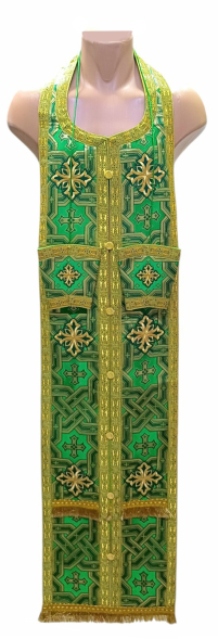 Требный набор ЕПИТРАХИЛЬ и ПОРУЧИ Зелёный Парча 