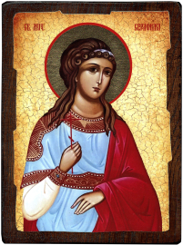 СЕРАФИМА   ↕23см ↔17см   Дерево Литография