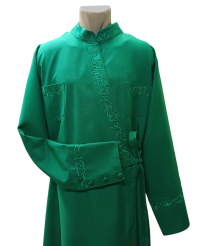 Підрясник грецький   Зелений 60р   Габардин   Вишивка  "Виноград"