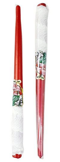 Свеча ДЕКОРАТИВНАЯ РОЖДЕСТВЕНСКАЯ   ↕31см  Парафин