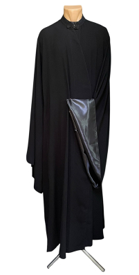 РЯСА черная 56р Мокрый шелк Атлас Вышивка Листок Украинский орнамент