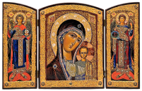 Складень КАЗАНСЬКА (Арх. Михаїл та Гавриїл) 28/21.5 см  МДФ Поліграфія