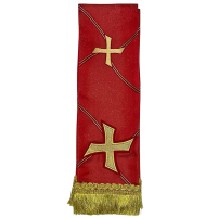 ЗАКЛАДКА для ЄВАНГЕЛІЄ Червона 10/140см Парча 