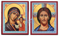 Пара Вседержитель Казанская   16/20см Дерево