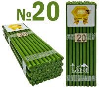 1кгСвечи ВОСКОВЫЕ Зелёные №20К   Количество-50шт