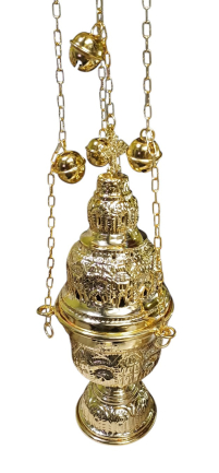 КАДИЛО   ↕66 ↑25.5↔9см   Латунь Позолота Греція