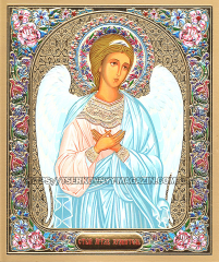 Літографія  18/15см  ЯНГОЛ ОХОРОНЕЦЬ  Церковнослов'янська мова 