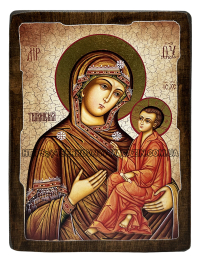 ТИХВИНСКАЯ  ↕23см ↔17см  Дерево Литография