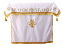 ОБЛАЧЕННЯ НА ПРЕСТОЛ   р1/1/1м   СКАТЕРТЬ р1,35/1,35м   Біле Атлас Вишивка
