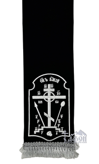 ЗАКЛАДКА для ЄВАНГЕЛІЄ Чорна 13,5/142см Габардин Вишивка