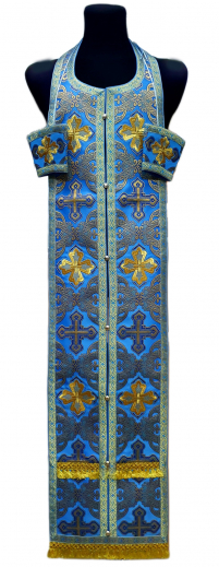 Требний набір ЄПИТРАХИЛЬ і ПОРУЧІ Блакитний Парча